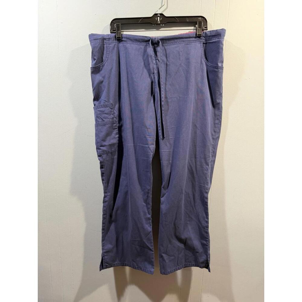 Womens Dickies Scrub Pants Size Large Petite Blue